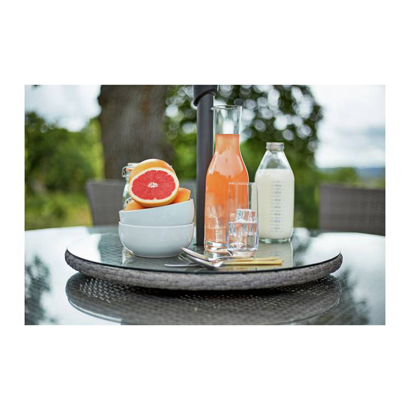 Argos Home Seychelles 6 Seater Rattan Effect Patio Set -Grey