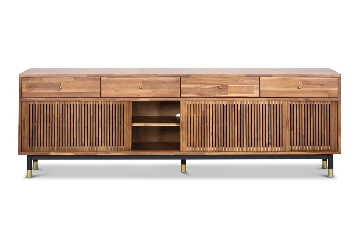 TV STAND 79'' Media Console Living Room Furniture UK.