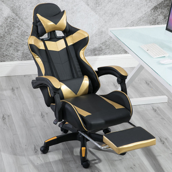 Gaming ChairOffice ChairOffice Chair with Ergonomic Lumbar Support Racing Style PU Leather PC High Back Adjustable Swivel Work Chair with Footrest