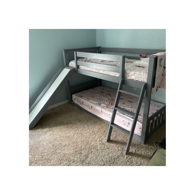 Jeniffer Twin Over Twin solid wood standard bunk bed by Harriet Bee