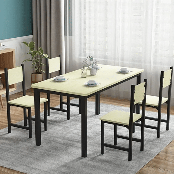 Dining table and chair combination household dining table small apartment rectangular fast dining table and chairs