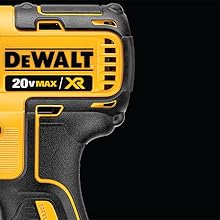 Side  view of the 20V MAX * XR Brushless Cordless Impact Driver motor housing.