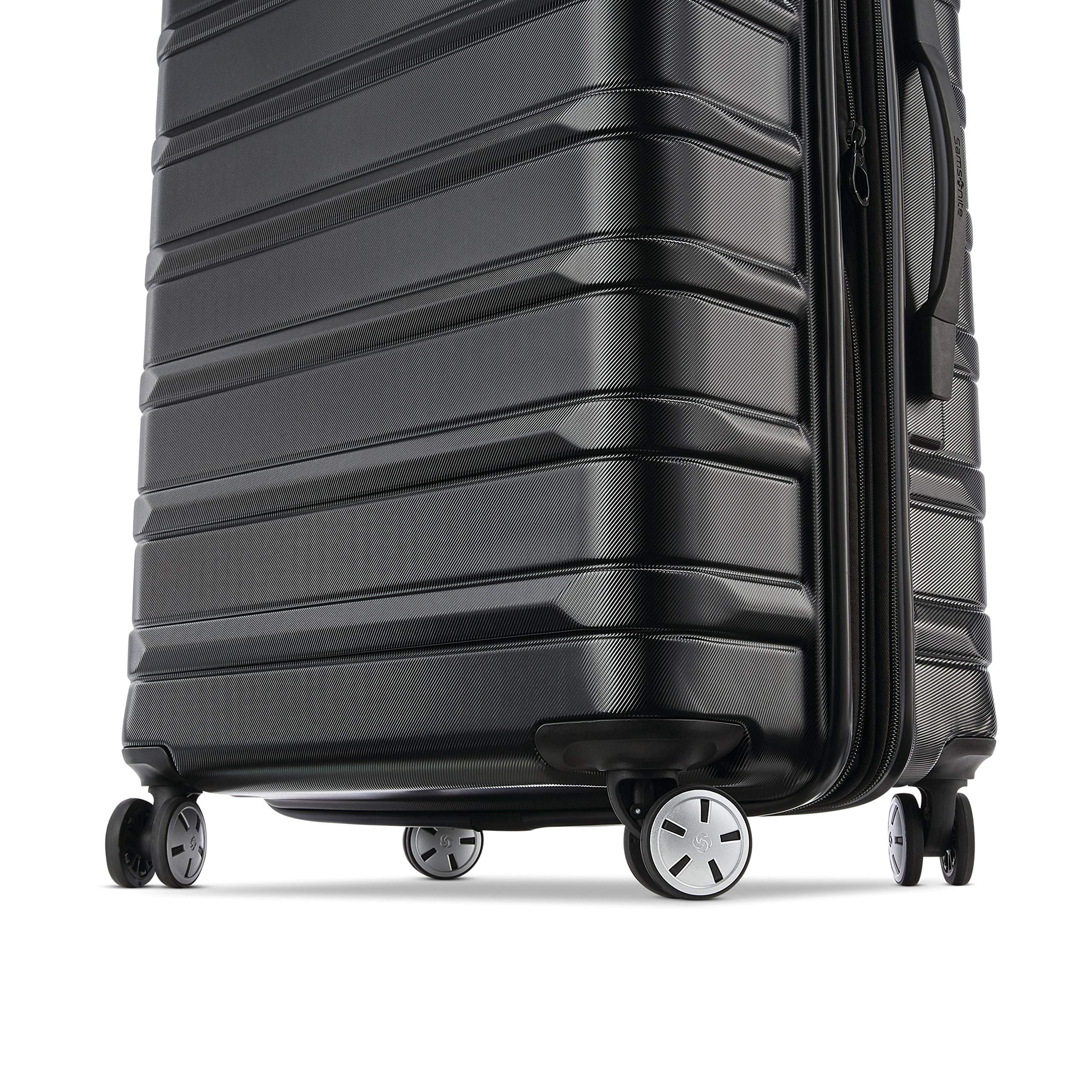 Samsonite Omni 2 Hardside Expandable Luggage with Spinner Wheels, Midnight Black, Carry-On 20-Inch Carry-On 20-Inch Midnight Black