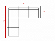 94” Wide Outdoor Wicker Patio Sectional with Cushions