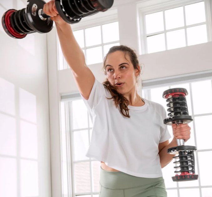 Bowflex SelectTech 1090i adjustable dumbbells (pair) with dumbbell stand