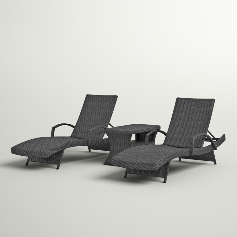 Rebello Long Reclining Chaise Lounge Set