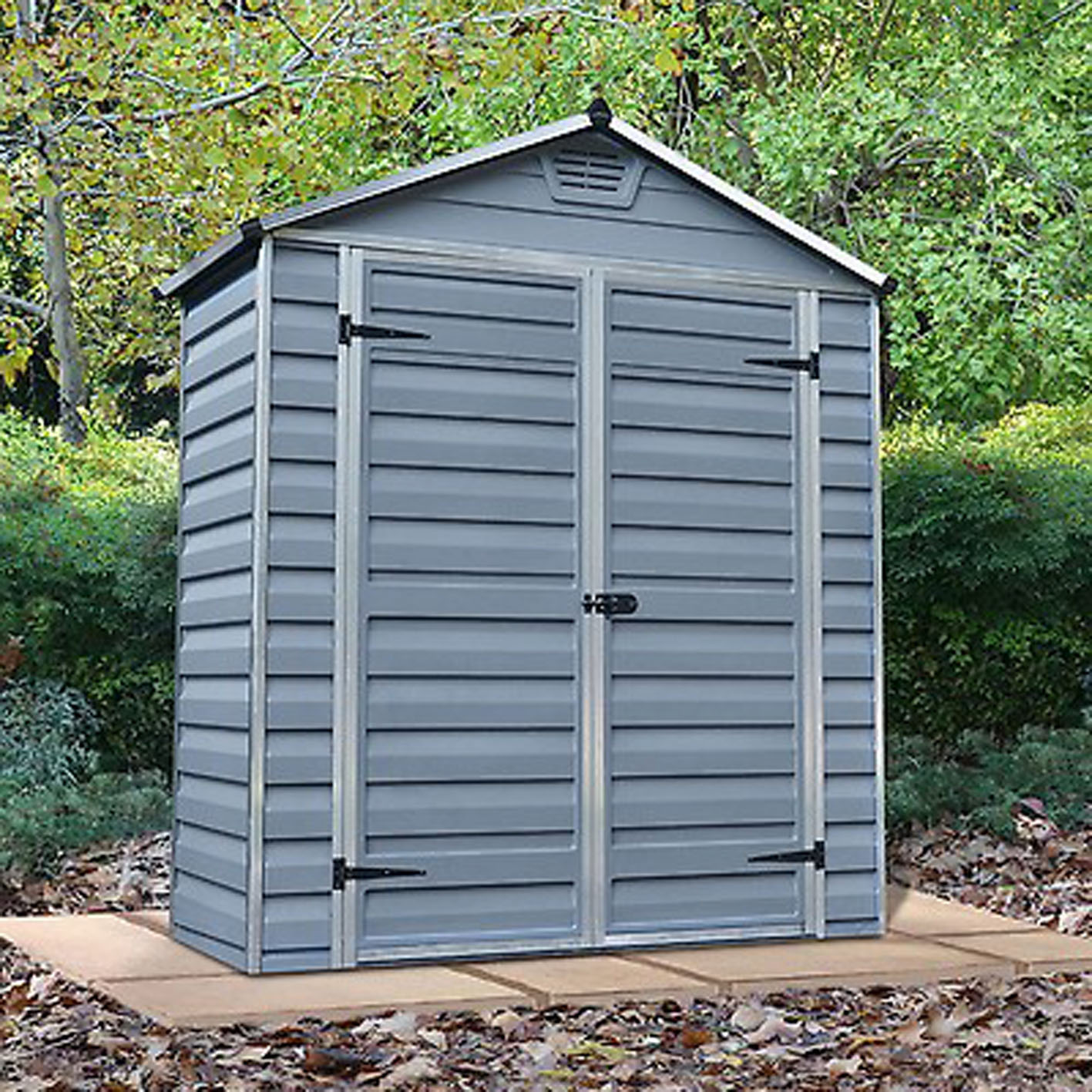 6' x 5' Palram Canopia Grey Skylight metal shed (1.85m x 1.54m)