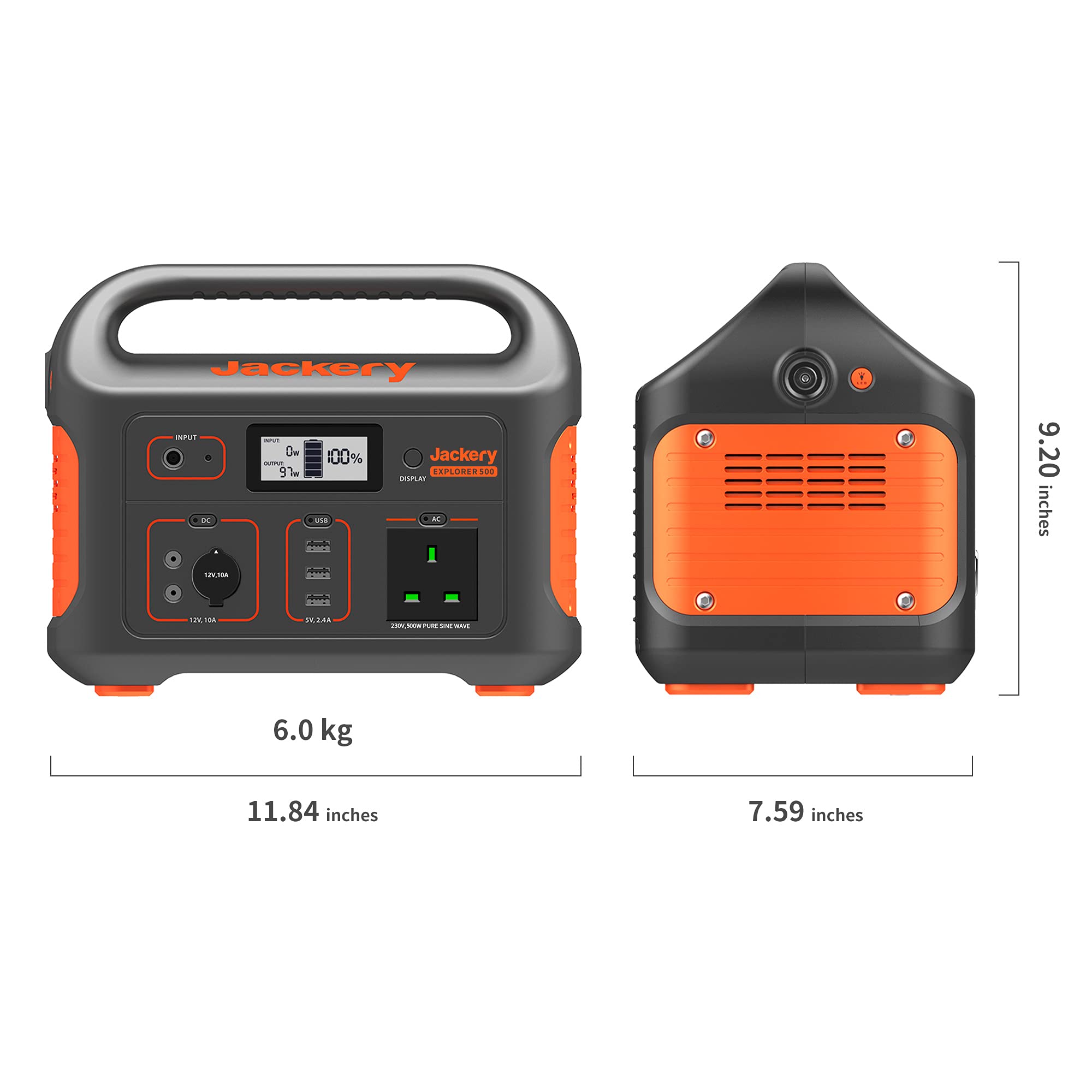 Jackery Solar Generator 500 (Explorer 500 + SolarSaga 100W)