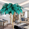 Nordic Luxury Feather Floor Lamp Resin Standing Light