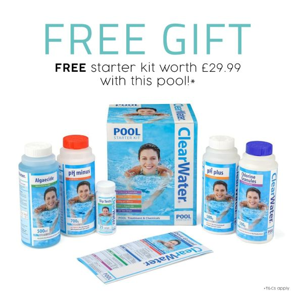 16ft Power Steel Rectangular Pool Set