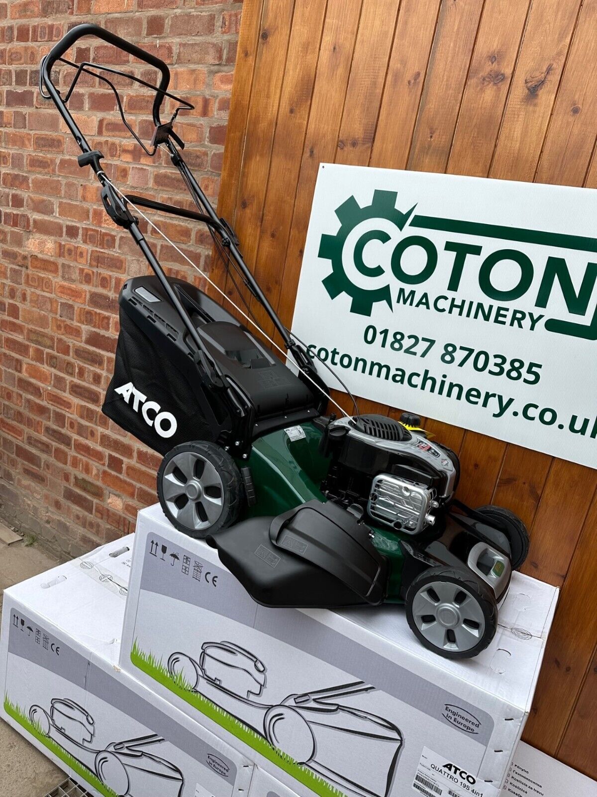 Atco Quattro 19S 4in1 Self Propelled Rotary Lawn Mower Briggs & Stratton Push