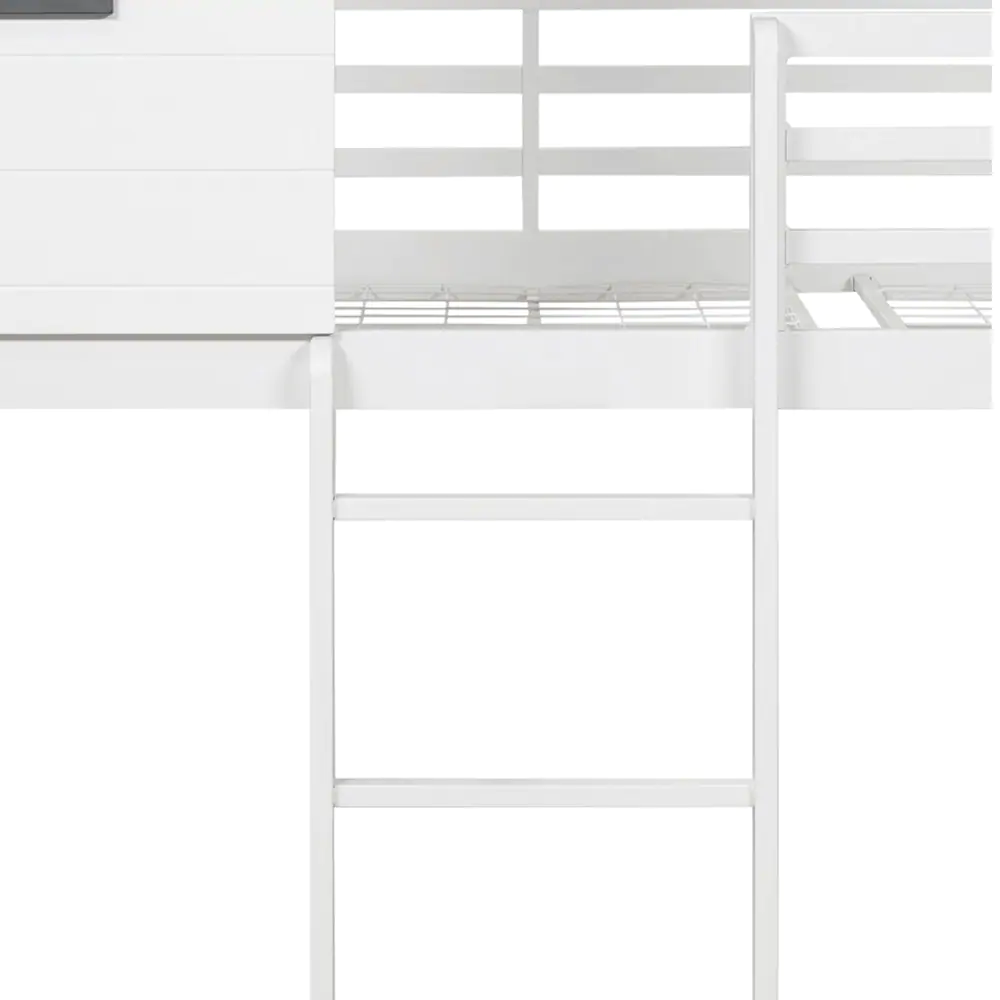 Furniture of America Vaia White Twin-over-Twin Metal Bunk Bed