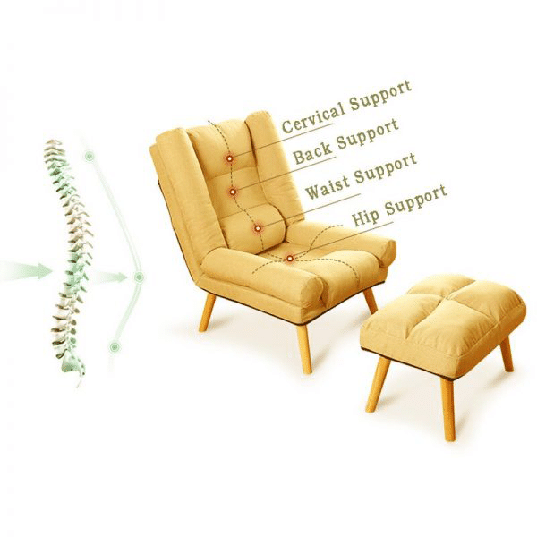 28.3′′ Lounge Chair and Footstool