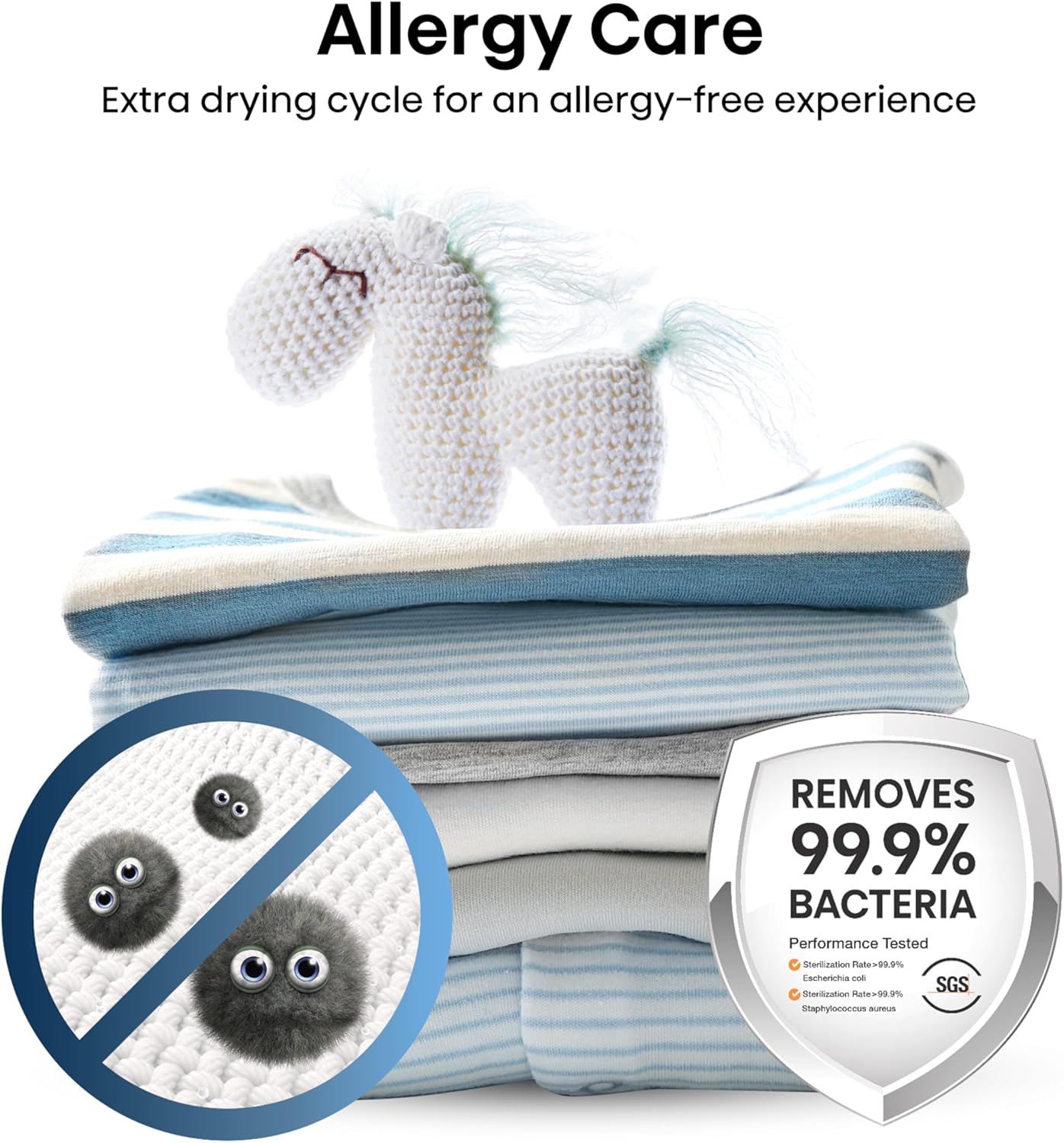 Hisense DH1Q802BW2 60cm Freestanding 8 KG Heatpump Front Load Tumble Dryer, 16 Programmes, Auto Dry, Steam Refresh, Allergy Care - White [Energy Class A]