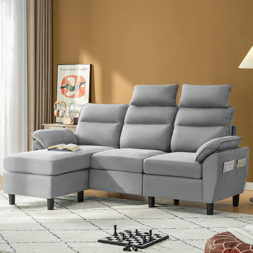 LINSY HOME Reversible Sectional Couch