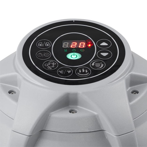 Outdoor portable inflatable hot tub spa for 4 persons with 120 nozzles, pumps, 2 filter elements and bathtub cover