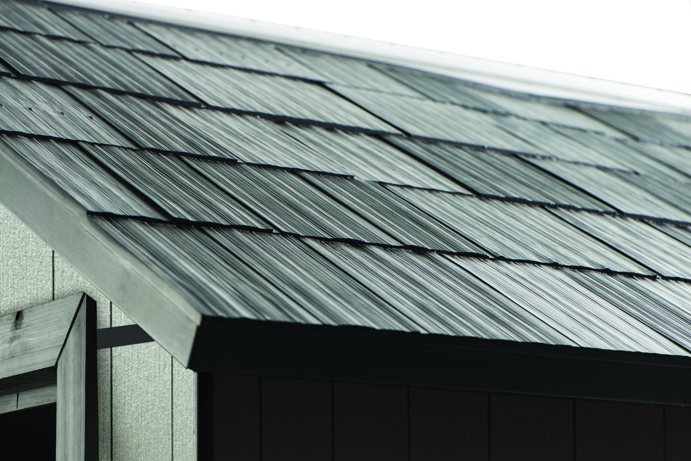 【Storage Shed】Outdoor Plastic Garden Storage Shed, Grey, 11x7.5 feet