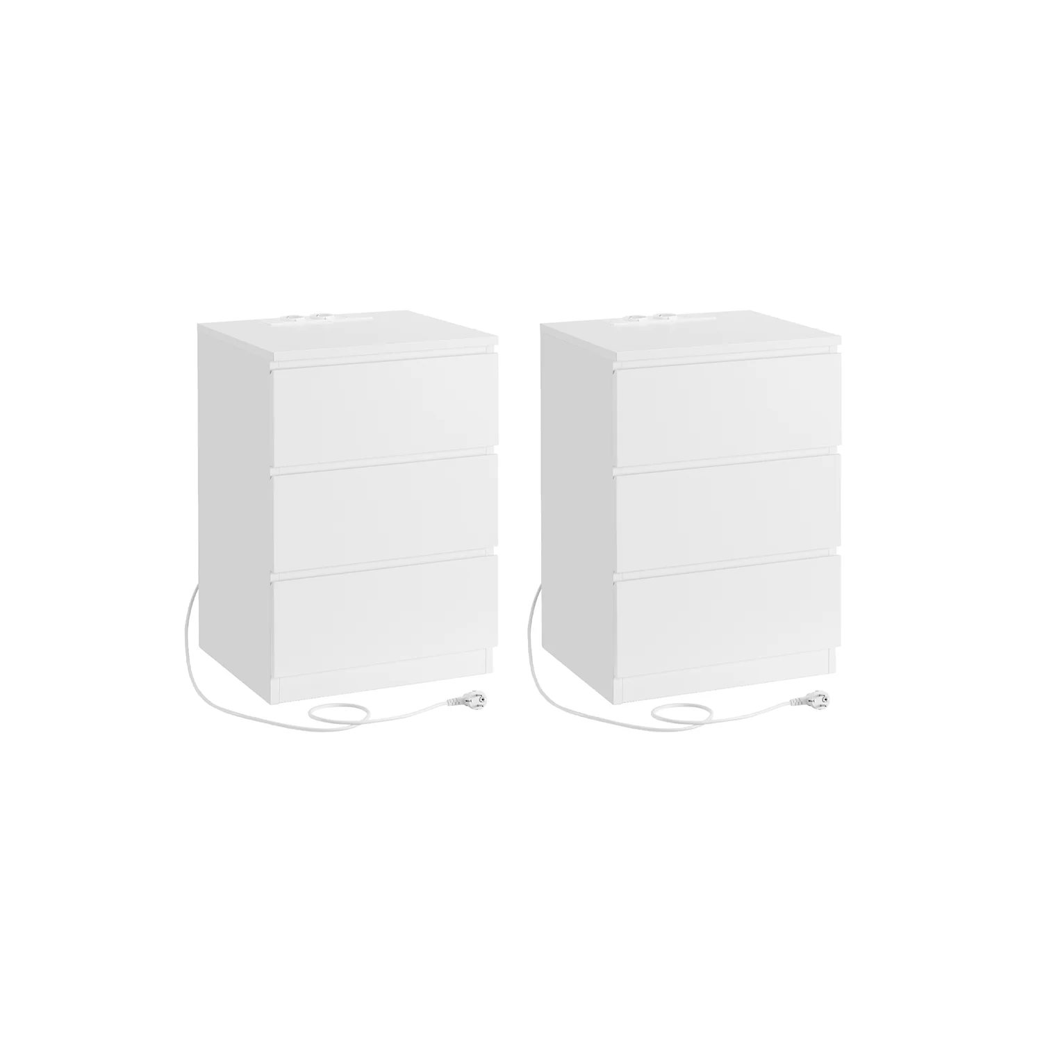 Nachttisch mit Ladestation, Schubladen und USB-Anschlüssen