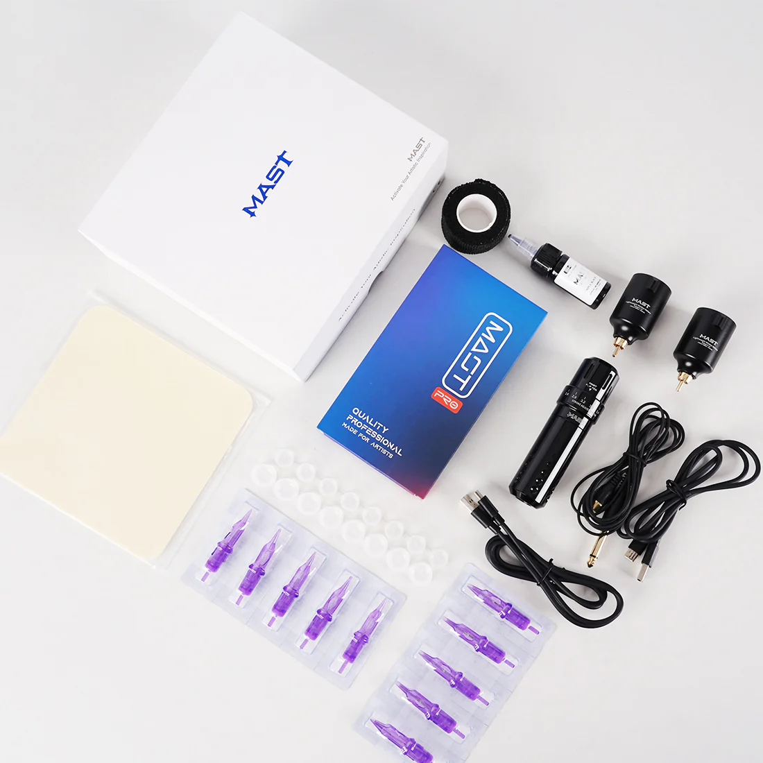 Mast Flip Pen Type Rotary Tattoo Machine mit kabellosem Akku-Set