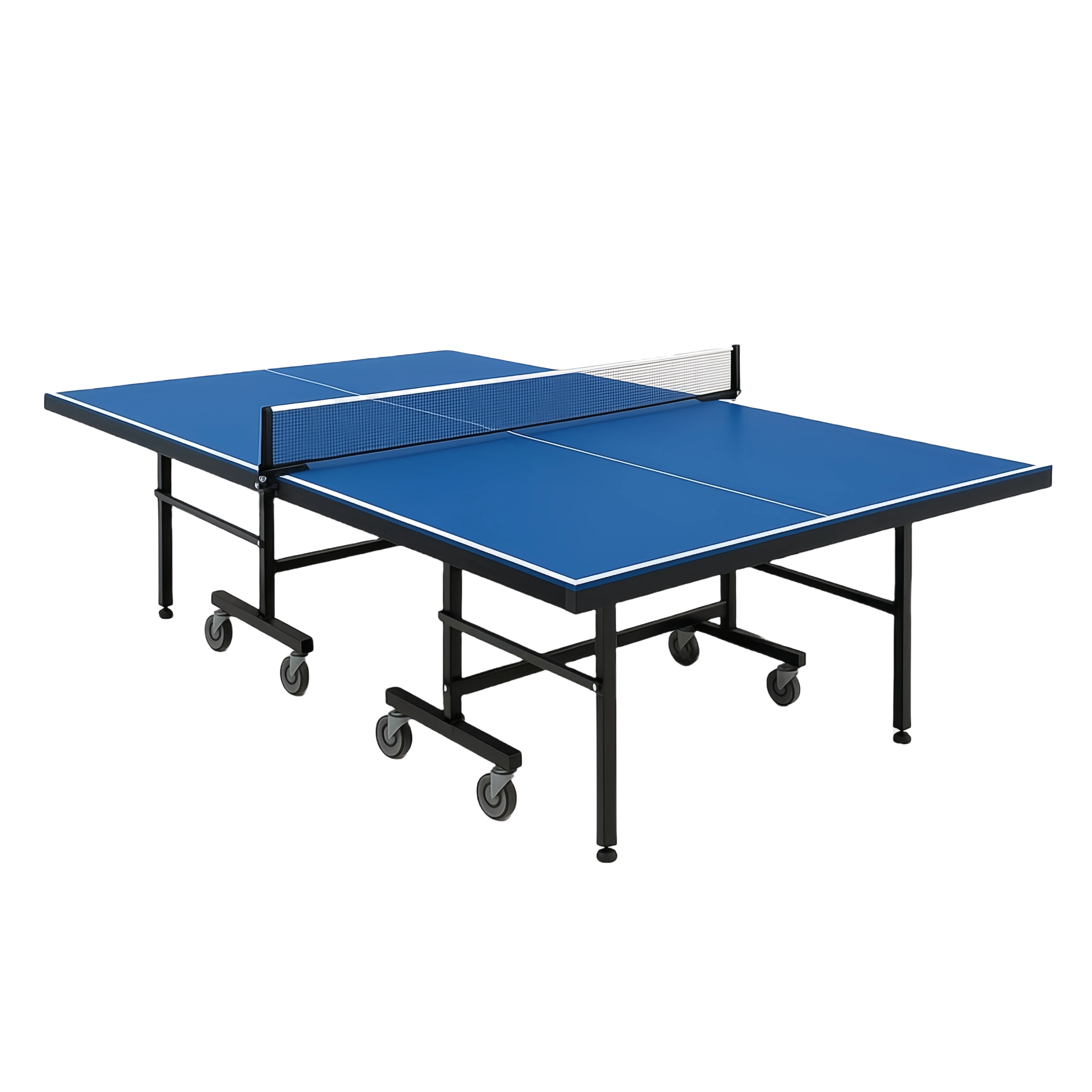 Table de ping-pong en acier bleu 274 x 152,5 x 76 cm