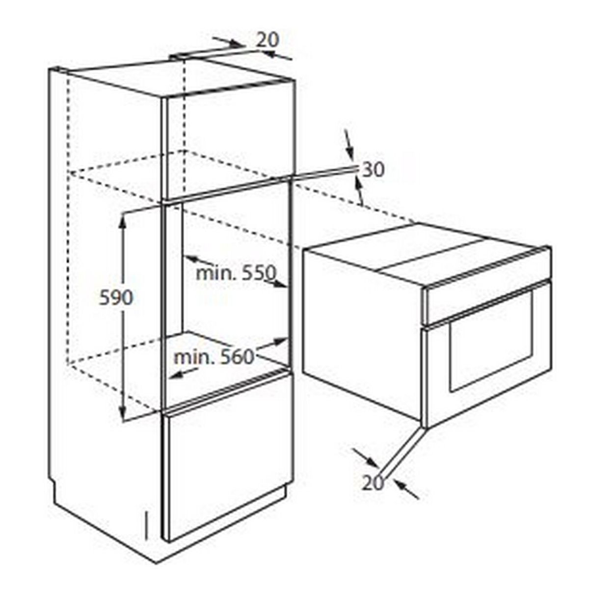 Infiniton P659at Pyrolyse-Backofen, 70 Liter, 3200 W, 9 Funktionen, Kristallschwarz