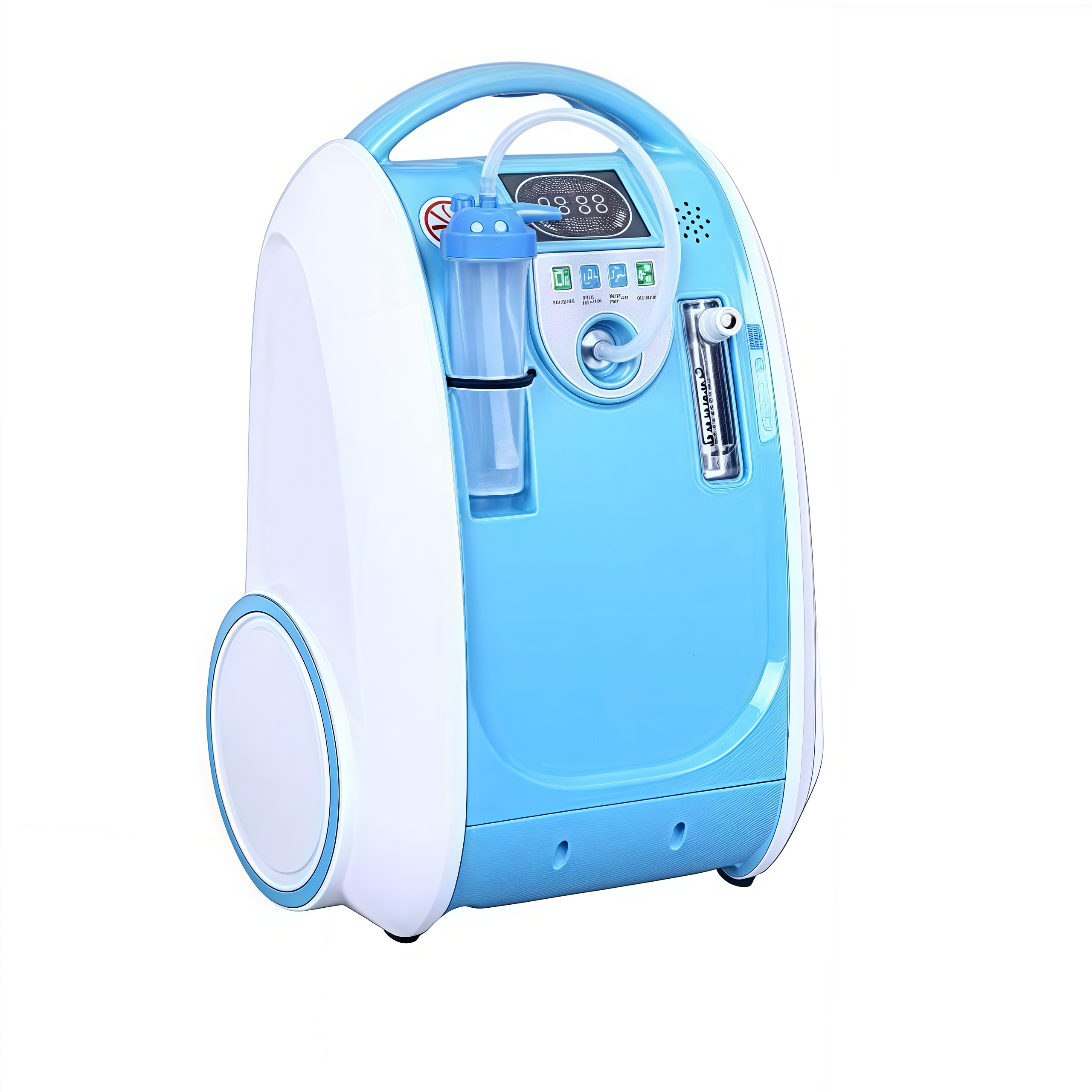 COXTOD 1-5L Tragbarer Sauerstoffgenerator, O2-Konzentrator, Luftreiniger für Zuhause und Reisen, Blaues Gerät