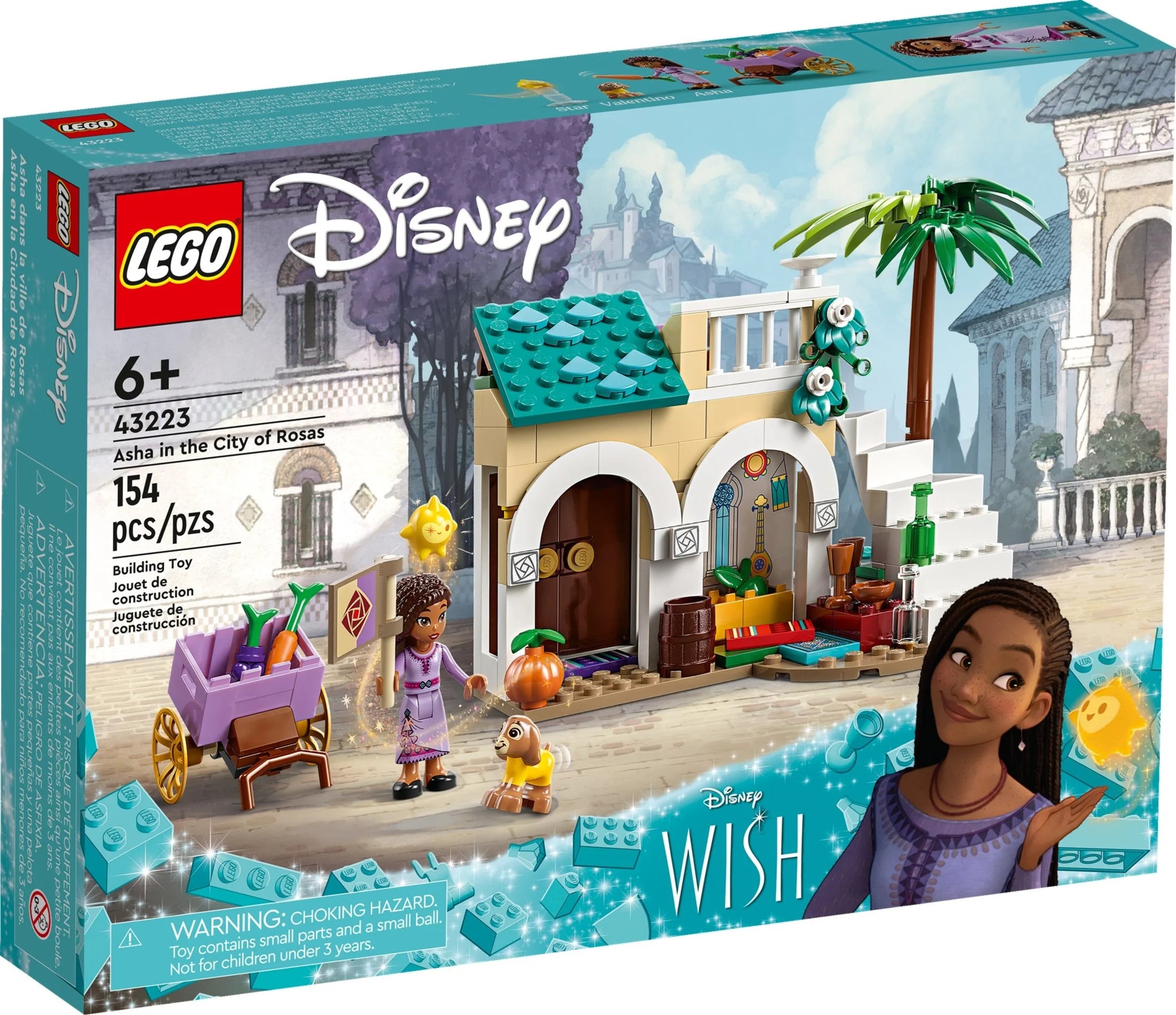 LEGO Disney Wish: Asha in der Stadt der Rosen 43223 Bauset – ein Modell zum Bauen, basierend auf dem Disney-Film, das zu Abenteuern und kreativem Spielen anregt. Ein tolles Geschenk für Kinder und Fans ab 6 Jahren.