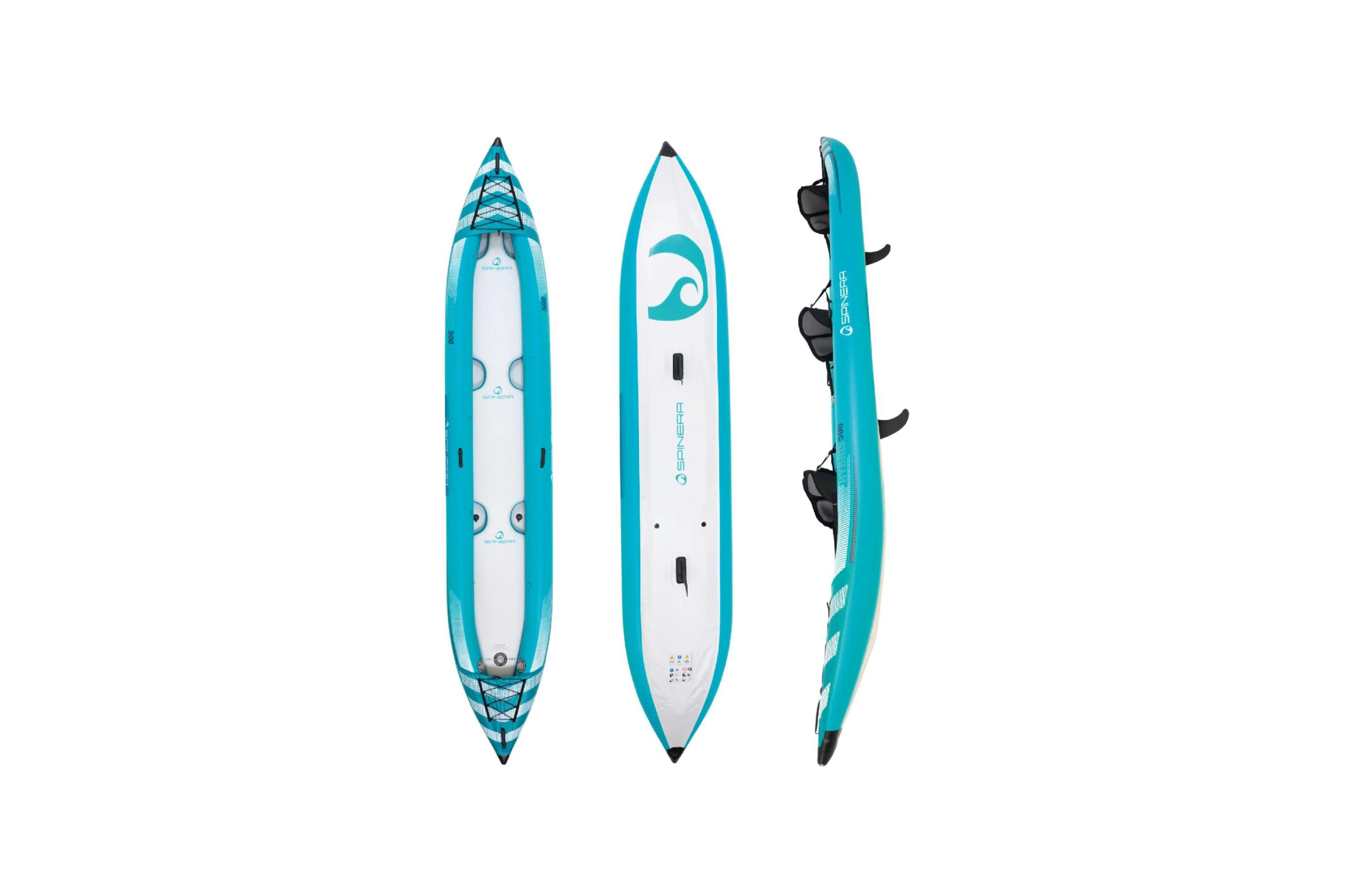 Hybris 500 Schlauchkajak (Modelljahr 2025) für 3 Personen mit Drop-Stitch-Boden und PVC-Wänden