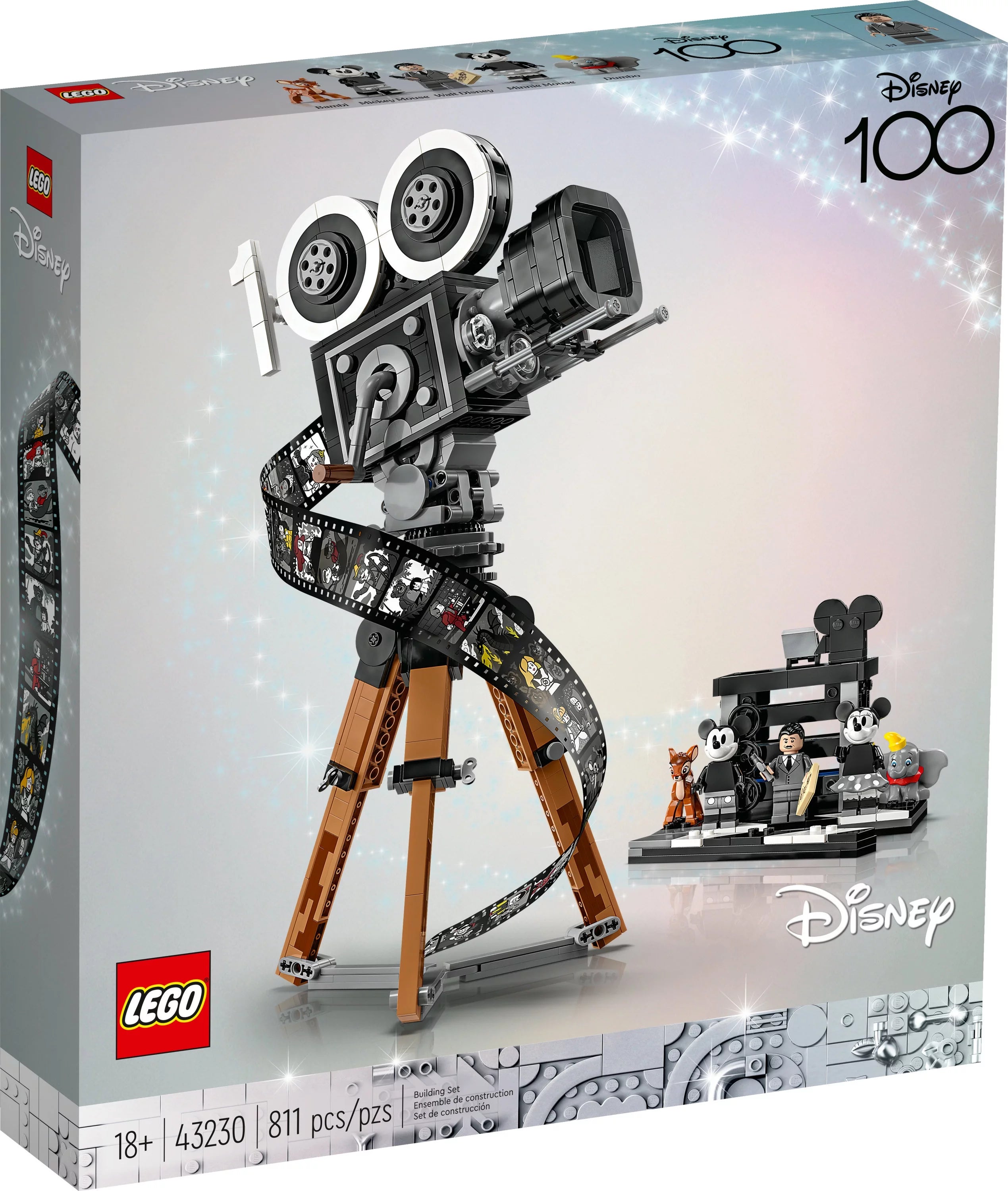 LEGO Disney Walt Disney Gedenkkamera 43230 – Bauset für Disney-Fans. Feiere 100 Jahre Disney mit einem Sammlerstück, perfekt zum Spielen und Ausstellen. Ein tolles Geschenk für erwachsene Baumeister und Fans.
