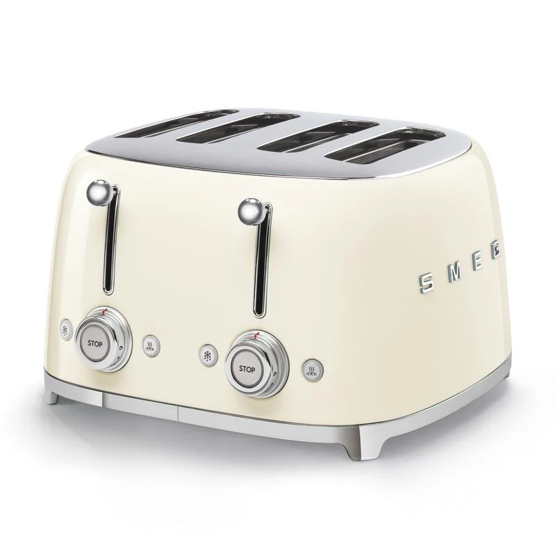 SMEG TSF03CRUK Retro 4-Scheiben-Toaster (Modelljahr 2025) – Cremefarben