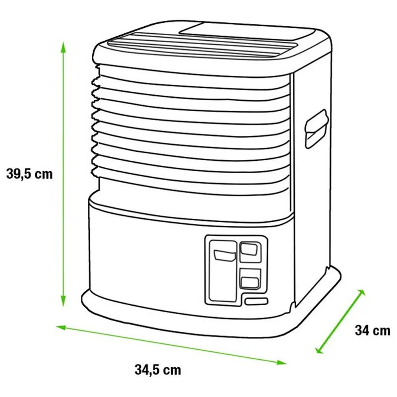 Petroleumofen 2025 241 A CE mit Glasfaserdocht