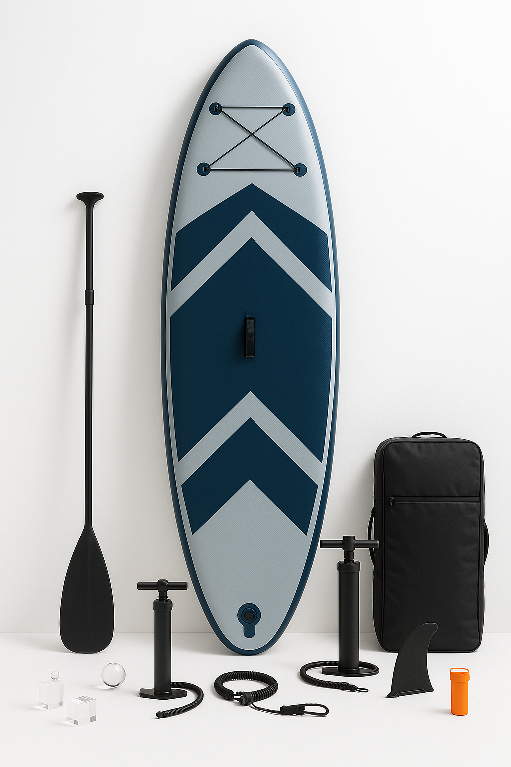 Planche de paddle gonflable pour sports nautiques, en PVC gris-bleu, idéale pour lac, plage et rivière calme, 315 x 80 x 15 cm, référence jTVTMQy546fd