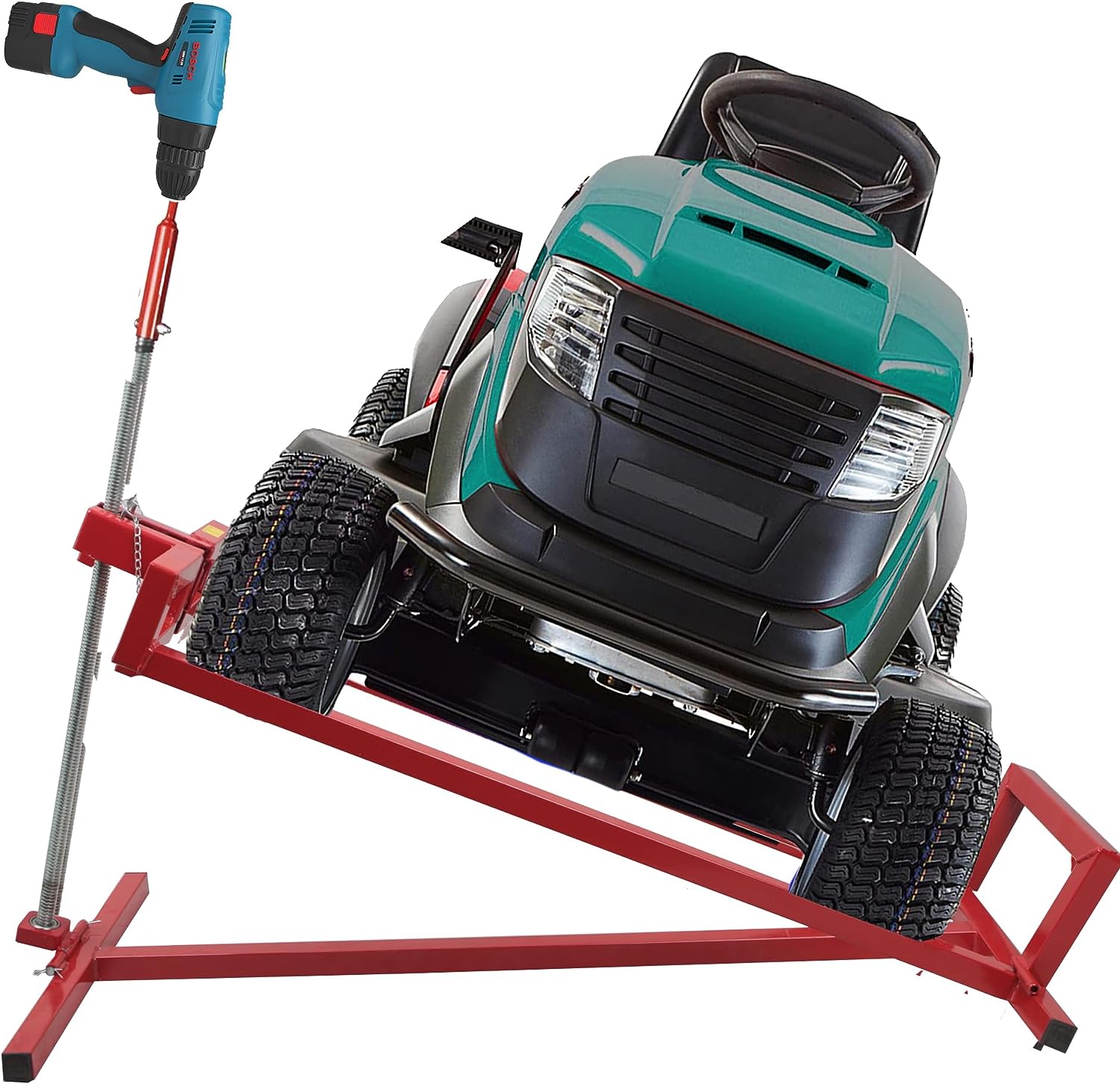 2025 Rasenmäher-Hebebühne – Hebebühne mit einer Tragfähigkeit von 400 kg für Gartentraktoren und Rasenmäher