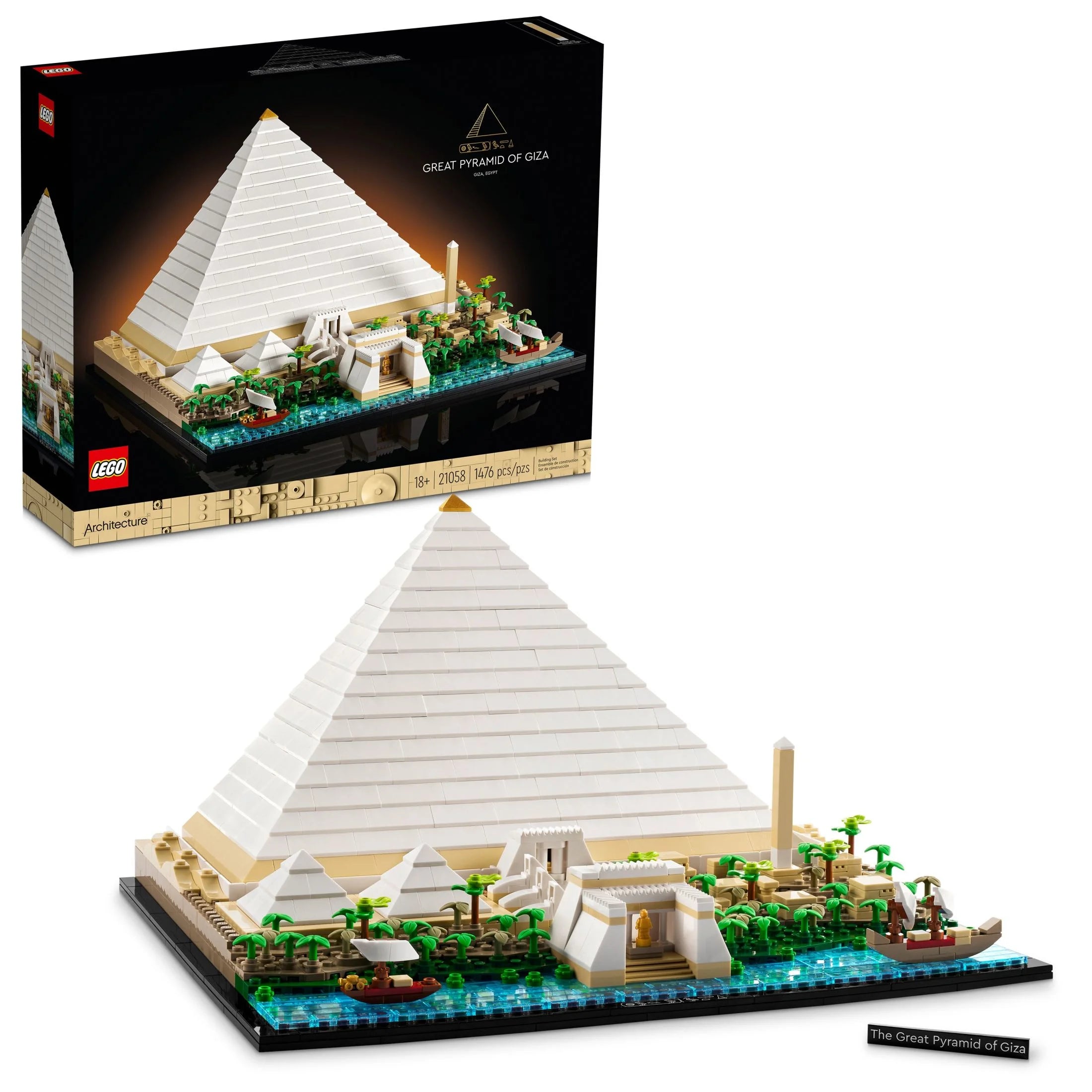 LEGO Architecture Große Pyramide von Gizeh Bausatz 21058, Dekoratives Modell für Zuhause, Kreative Geschenkidee