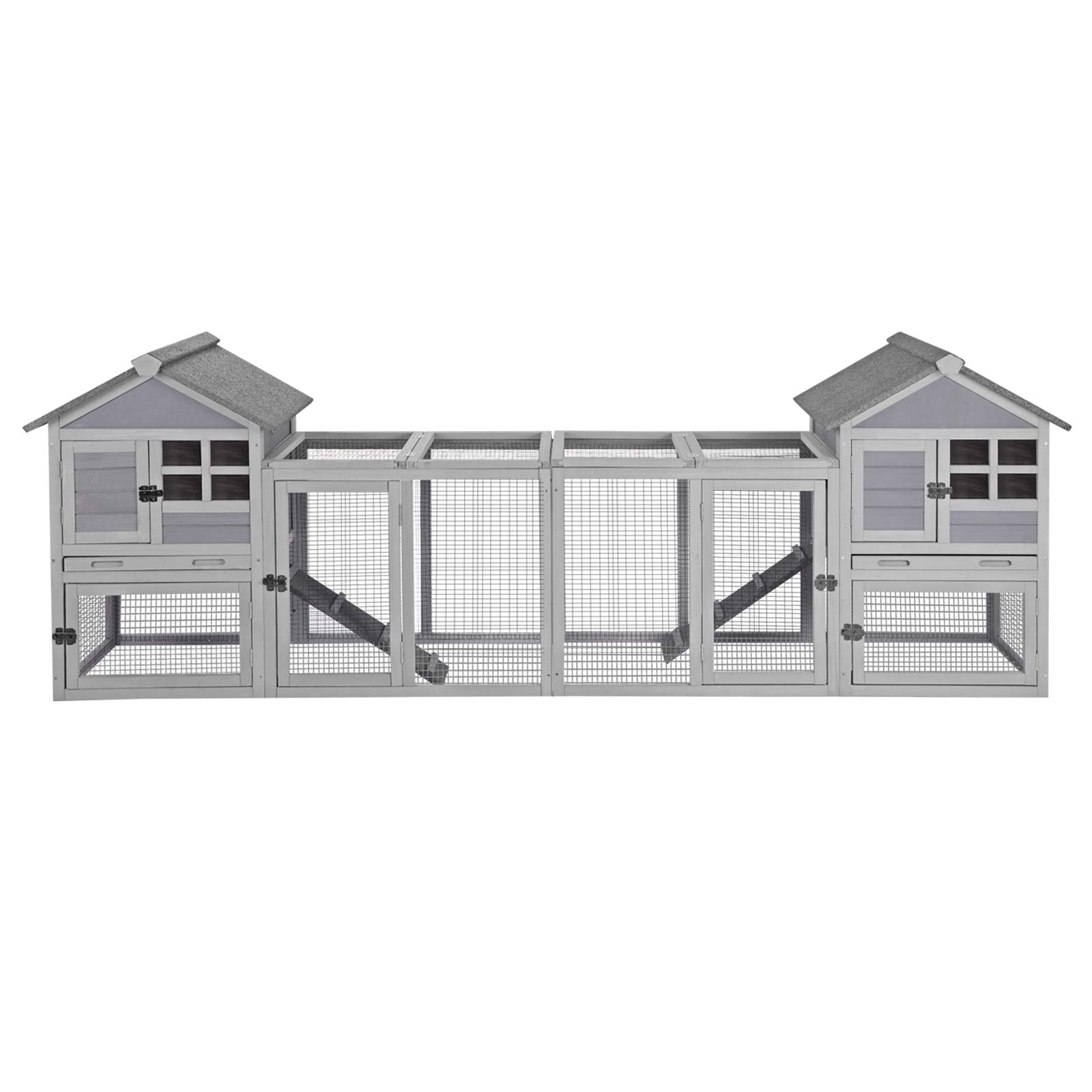 Kaninchenstall 2025 für drinnen und draußen, geeignet für Kaninchen und Meerschweinchen