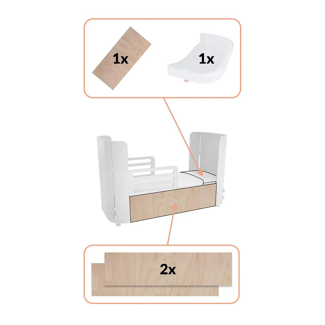 2025 Junior Erweiterungsset und Matratzenverlängerung für 4-in-1-Schlafbett