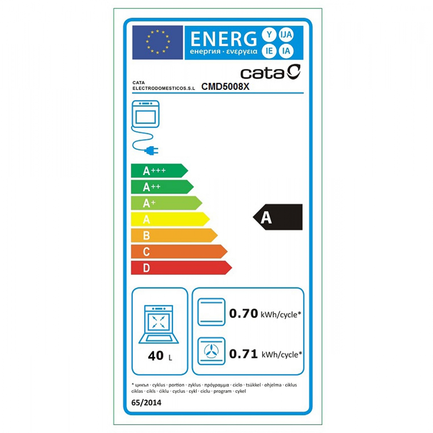 Cata CMD5008X Multifunktionsbackofen
