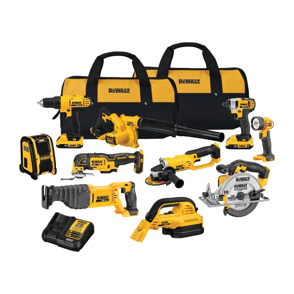 2025 DEWALT 20V MAX 10-teiliges Werkzeug-Kombi-Set DCK1020D2