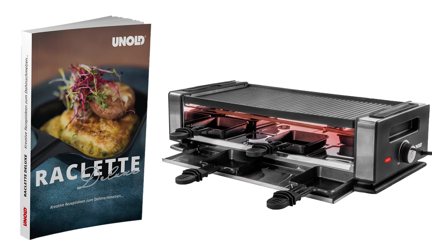 Raclette Finesse Basic 2025 mit Raclette-Rezeptbuch