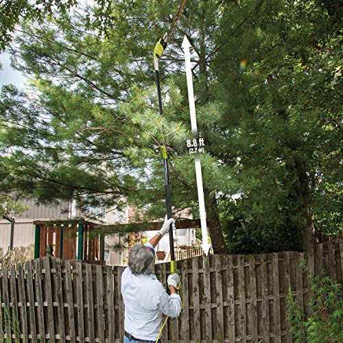 Sun Joe SWJ803E Mehrwinkel-Elektrokettensäge (Modelljahr 2025). 25,4 cm Schnittlänge. 8,0 Ampere. Grün.