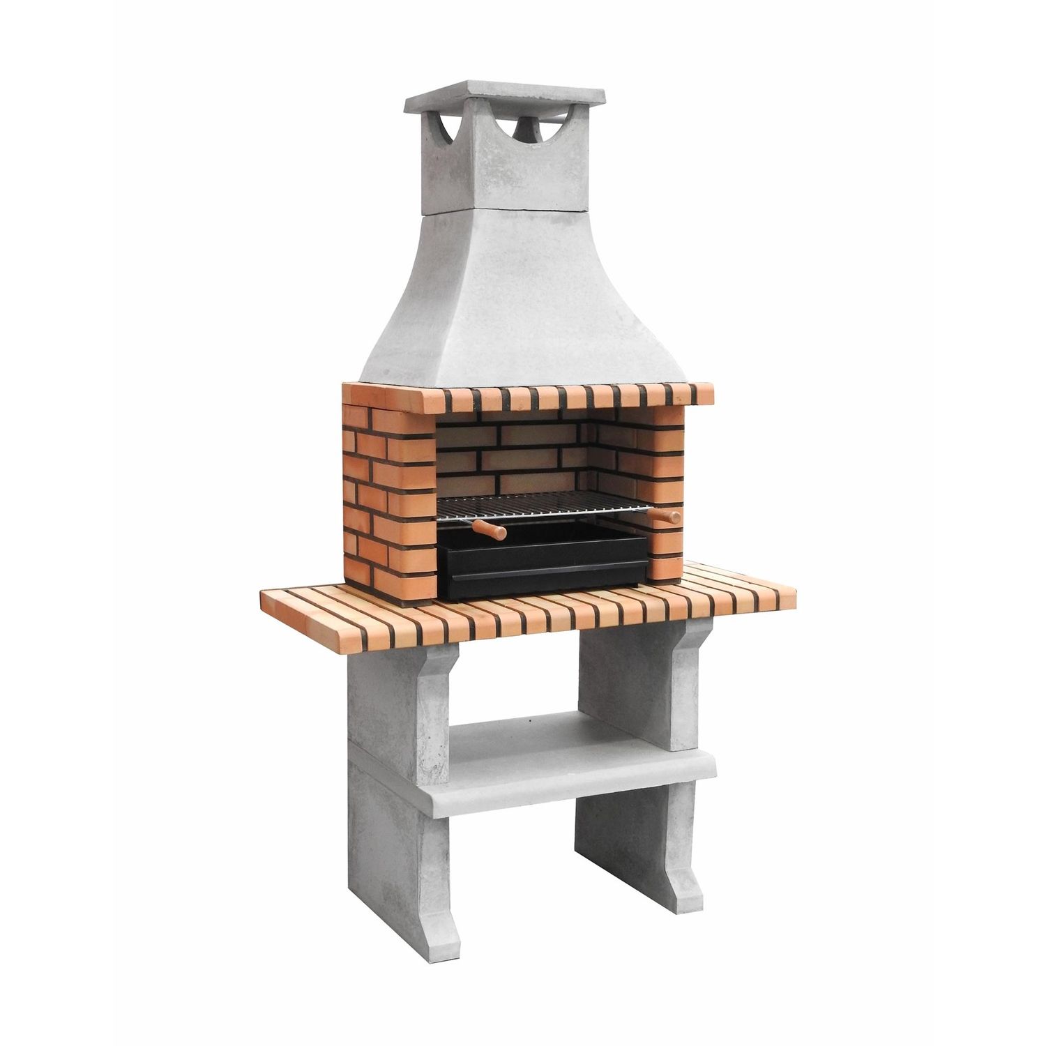 Napoles XL Grill mit 2 Mini-Möbelbänken und Feuerschale