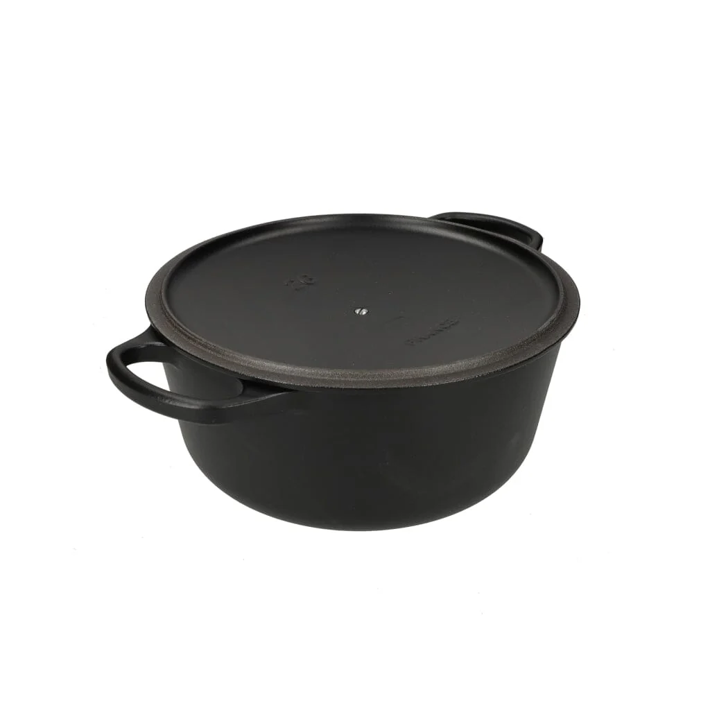 2025 Le Creuset - Signature Runde, matte schwarze Brat-/Schmorpfanne 26 cm 5,3 l (schwarze Innenseite)