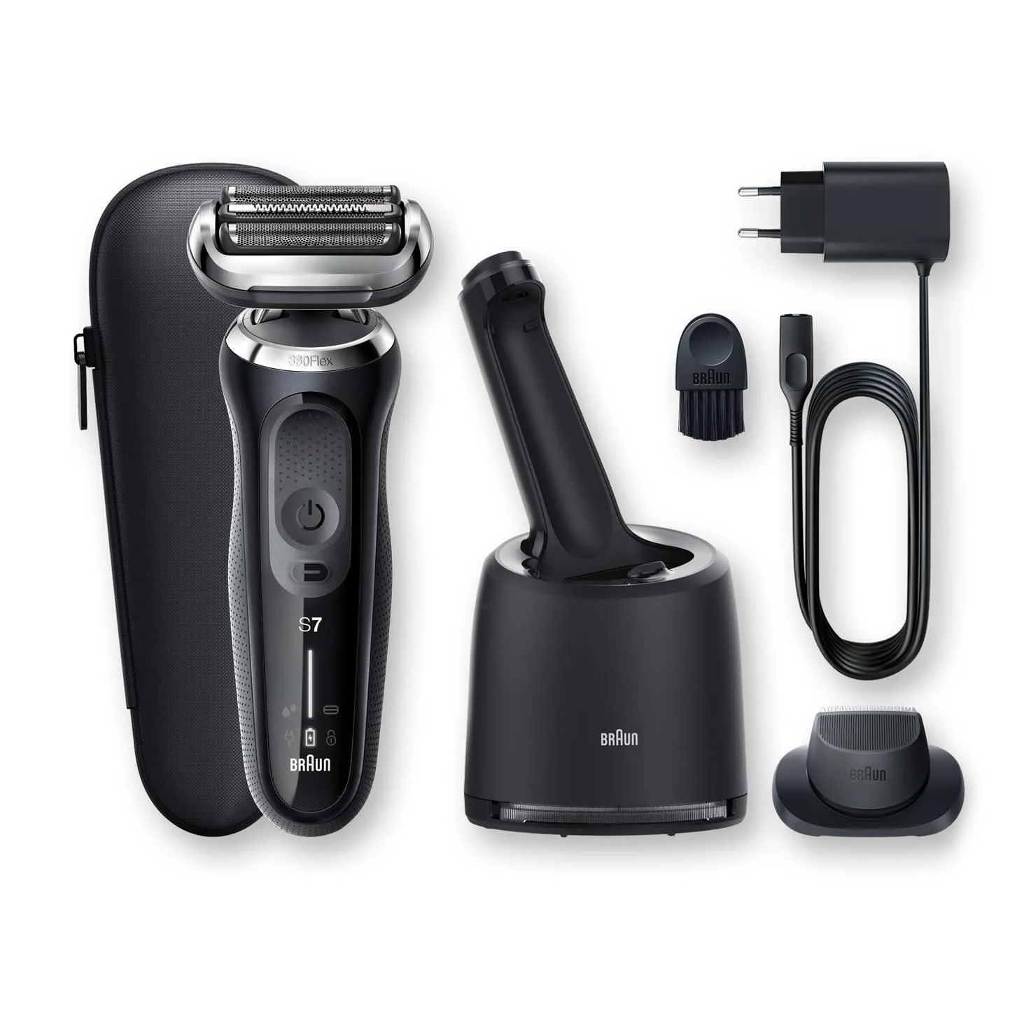 Braun Series 7 Herrenrasierer 70-N7200cc (2025) für Nass- und Trockenrasur mit SmartCare Center – Schwarz