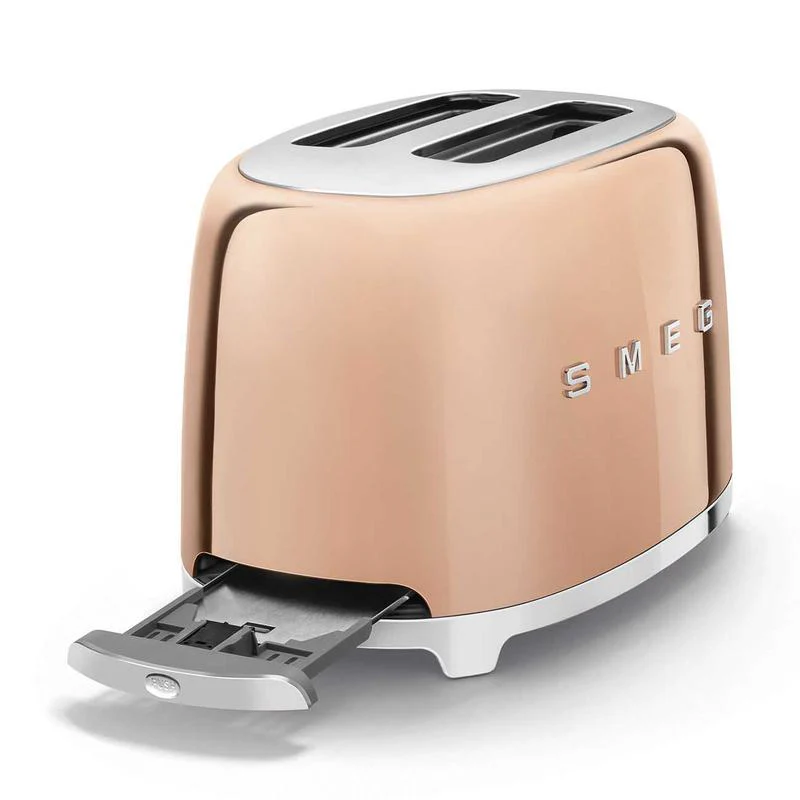 SMEG TSF01RGUK Retro-Toaster für 2 Scheiben, 2025, Stil der 1950er Jahre – Roségold