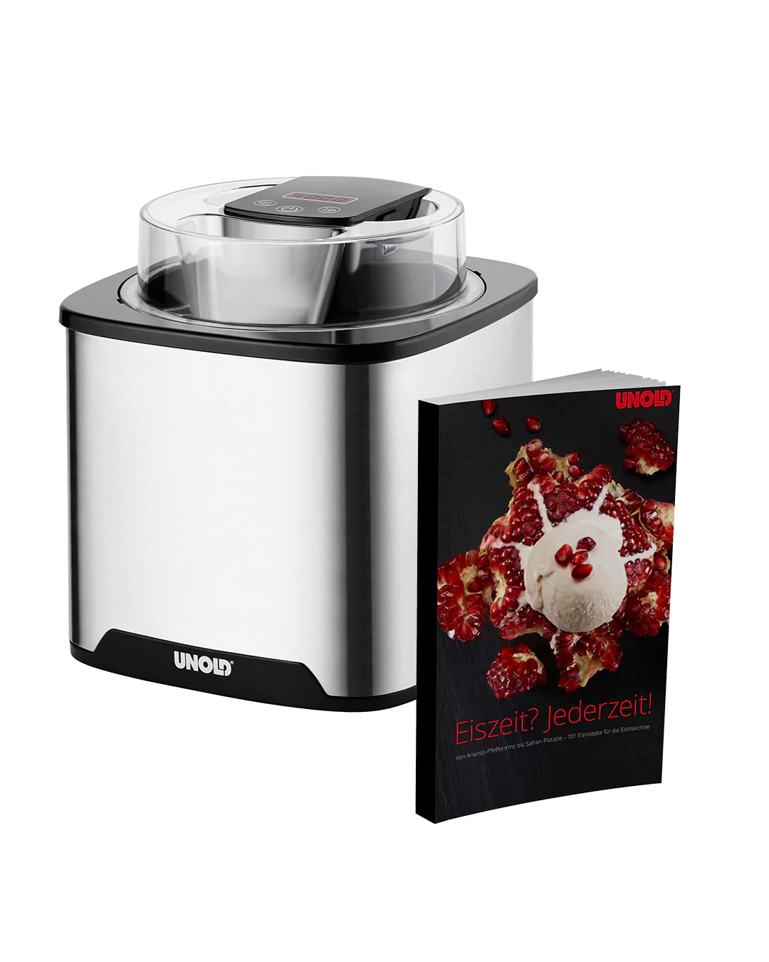 2025 Gelato-Sorbet-Maschine mit Rezeptbuch, 1,5 l