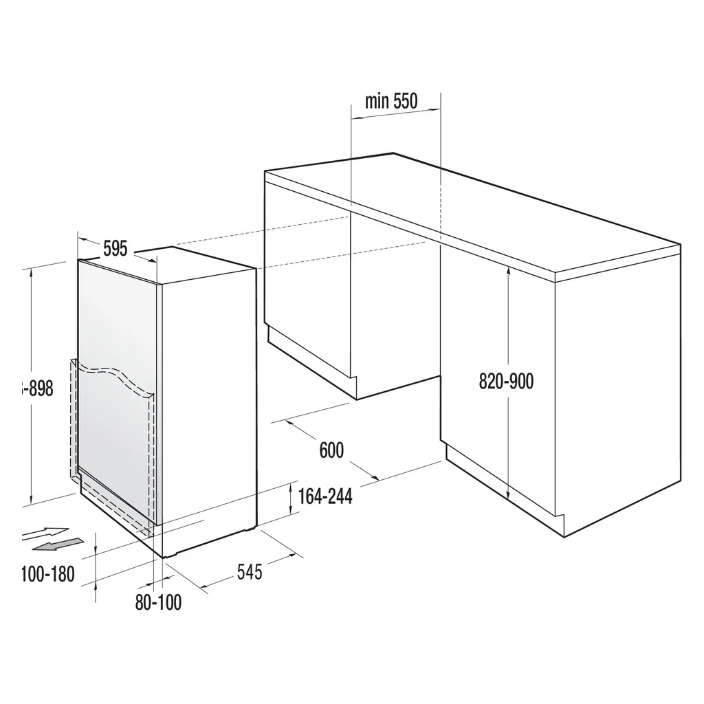 Gorenje EB 2025 – Kühlschrank mit feststehender Tür. Kompatibel mit UB RIU 609 EA1