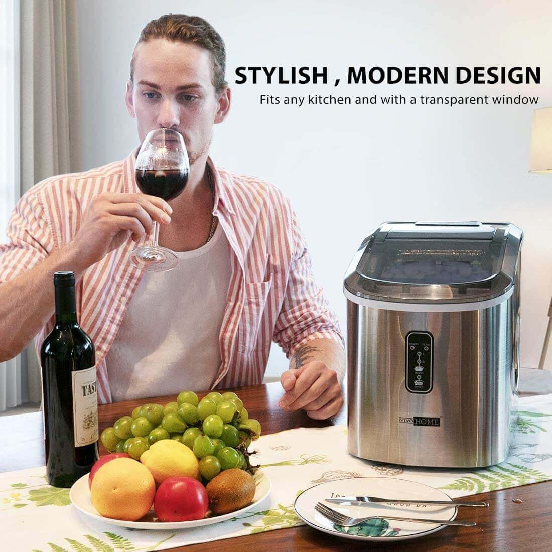 Automatische, kugelförmige Eismaschine aus Edelstahl, Baujahr 2025 – Produktionsleistung: 11,8 kg/Tag