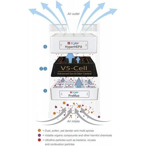IQAir Original HyperHEPA Ersatzfilter [Medizinische Qualität] für Allergiker, Tierhaare, Asthmatiker, gegen Gerüche, Rauch, Pollen und Staub; Hergestellt in der Schweiz