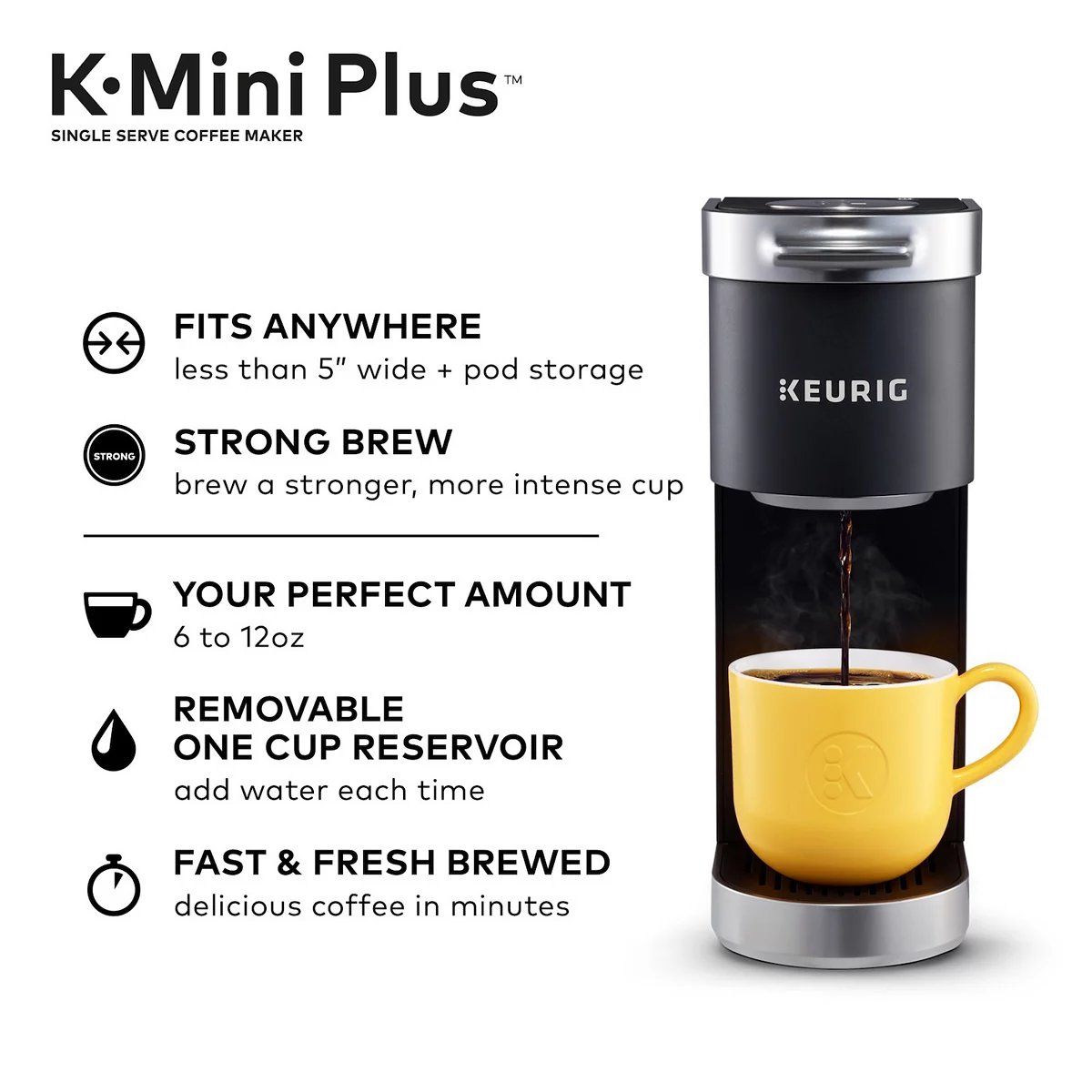 Keurig K-Mini Plus Einzelportions-Kaffeemaschine mit K-Cup-Kapseln (Modelljahr 2025)