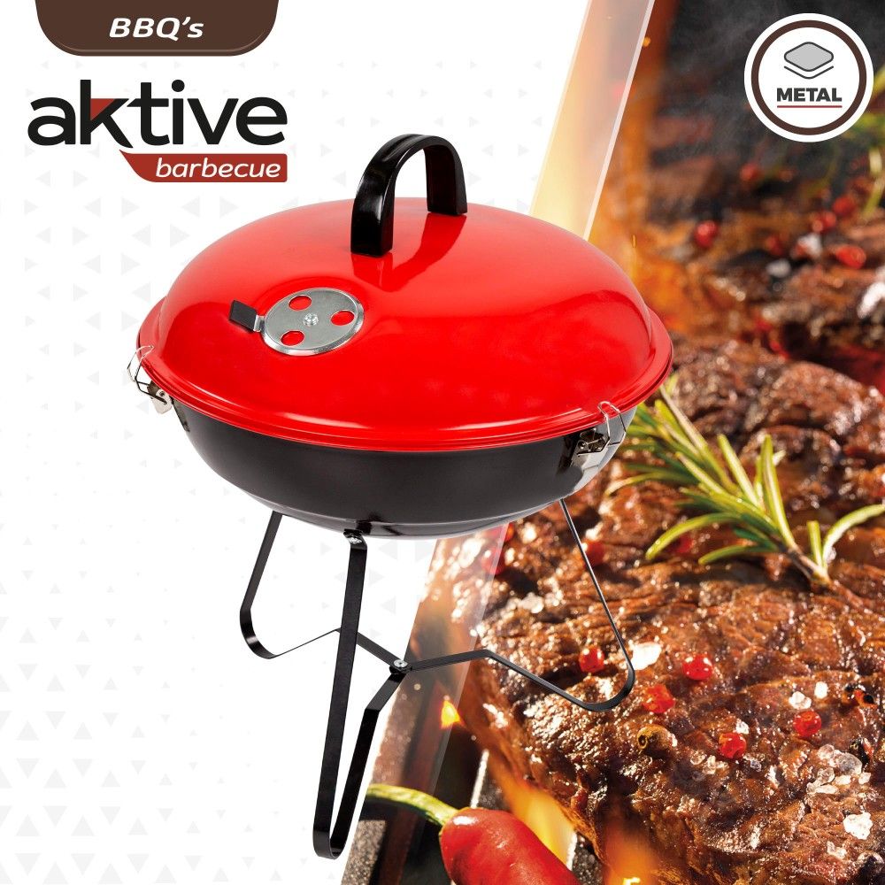 Aktiver Rundgrill mit Deckel